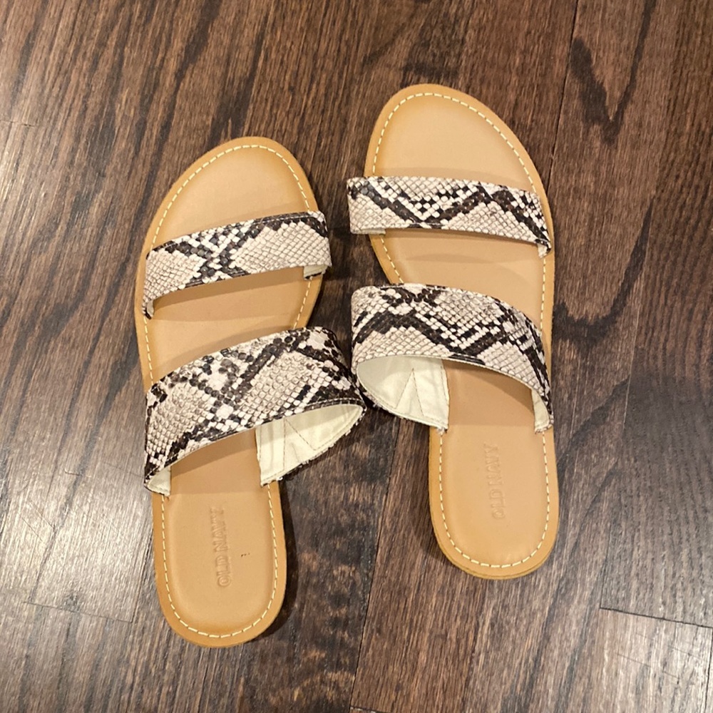 Snake skin sandals